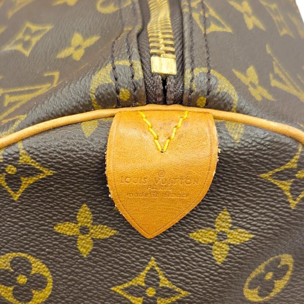 LOUIS VUITTON Brown Monogram Keepall 55 Boston Bag - Picture 14 of 16